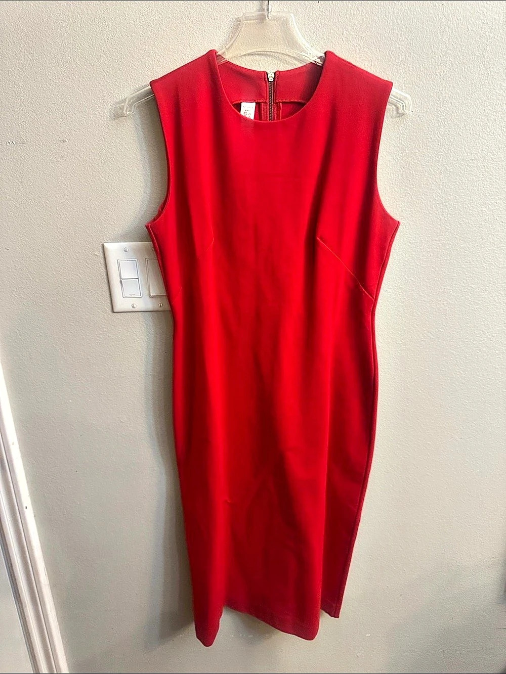 Spanx Ponte Sleeveless Midi Dress Red Sleeveless Size Medium